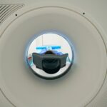 Patient is placed in the chamber of modern MRI machine