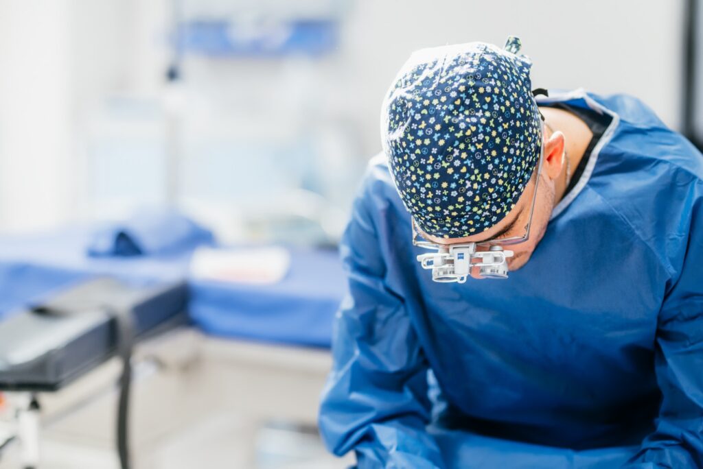 Cardiac specialist doctor getting ready for transplant